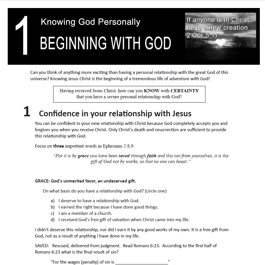 Knowing God Personally - Spanish