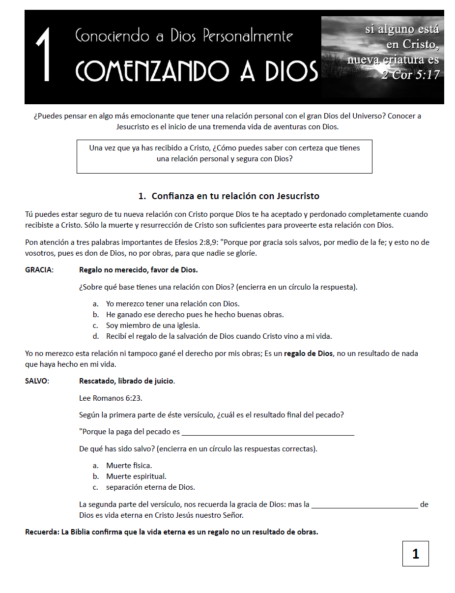 Knowing God Personally - Spanish